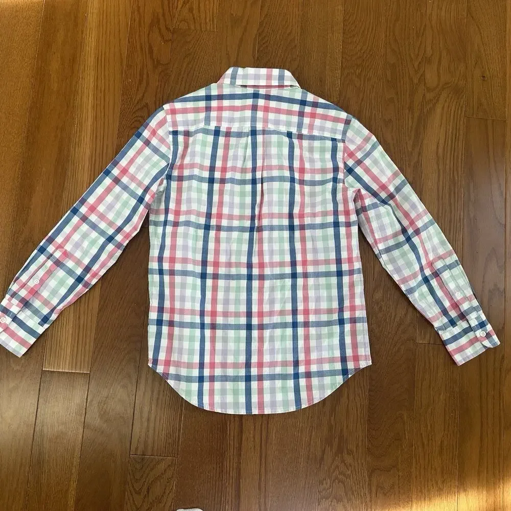 J‎ Crew Reimagined Crewcuts Youth Boy Size 10 Long Sleeve Plaid Shirt NWT